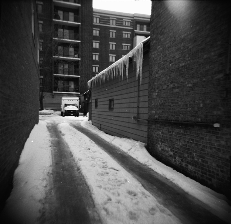 snowy alley