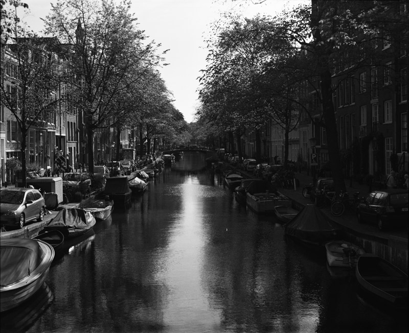 boat-lined canal