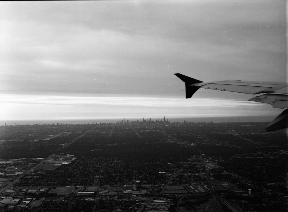 Chicago Skyline from a Plane