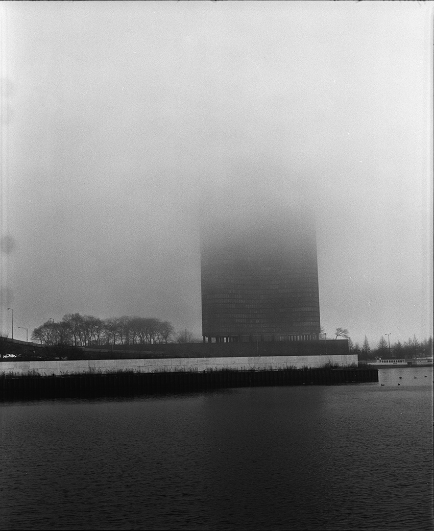 Lake Point Tower in Fog