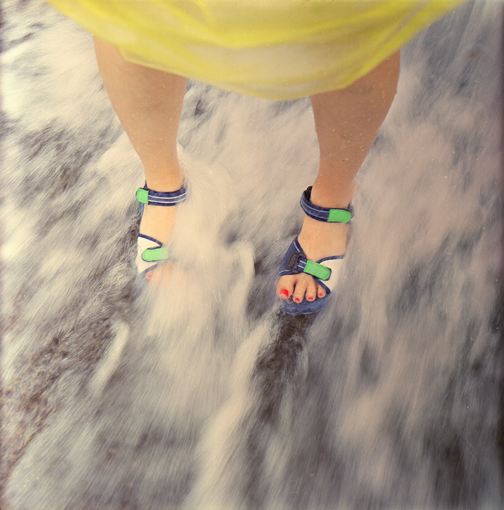 Water Rushing Over Feet