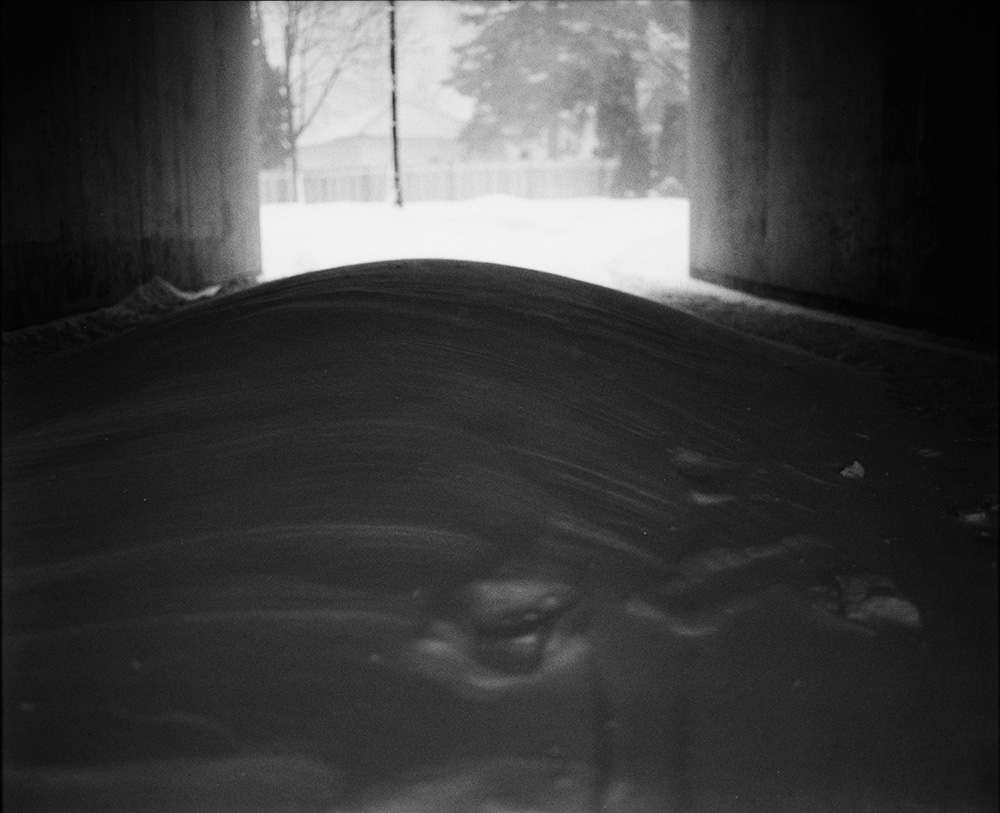 Snow Pile in a Tunnel