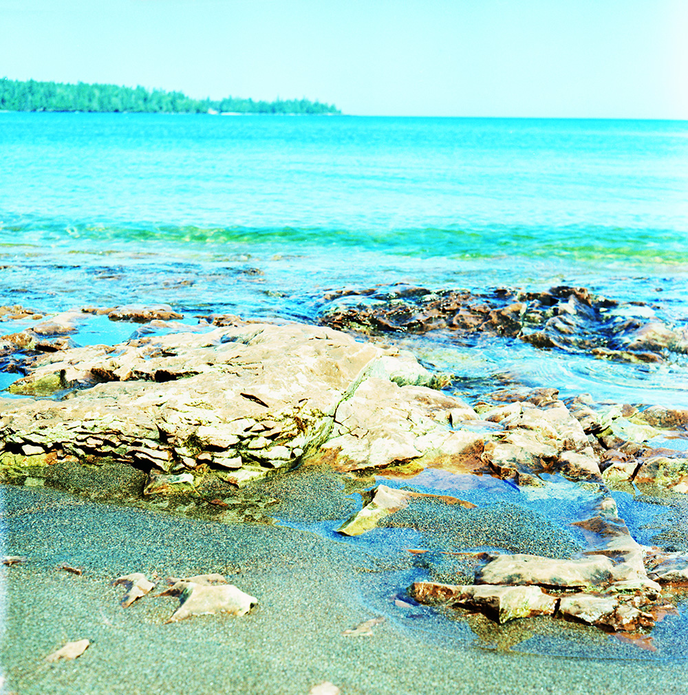 Cross-Processed Rocks on the Beach
