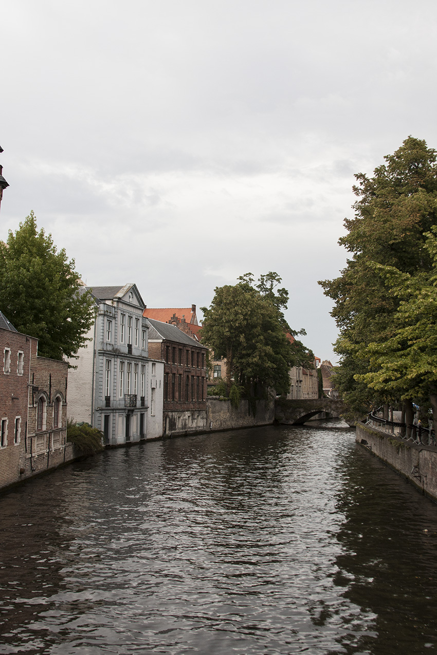 Looking Down a Canal in Bruges