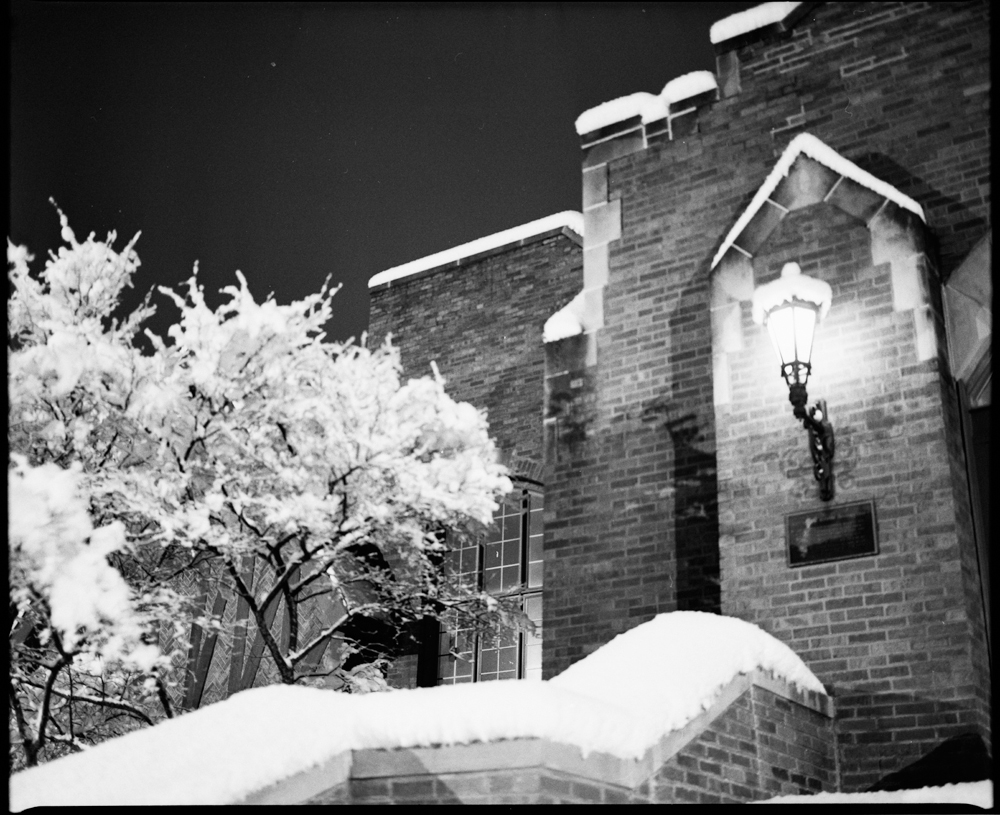 WPA Building Covered in Snow